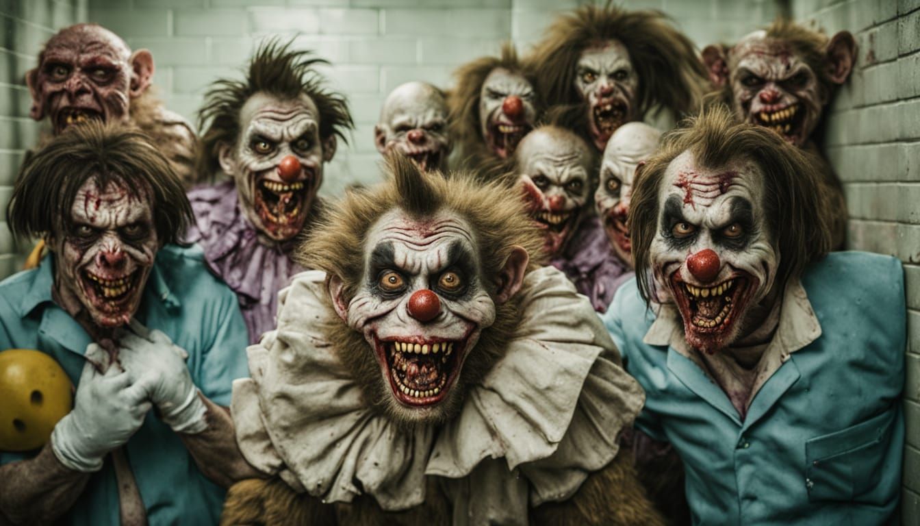 Surreal Horror Scene in a Padded Cell