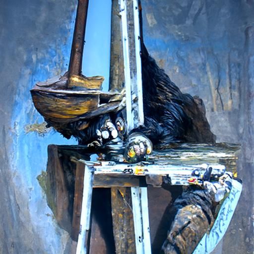 Unlucky Scene in Oil Painting Style