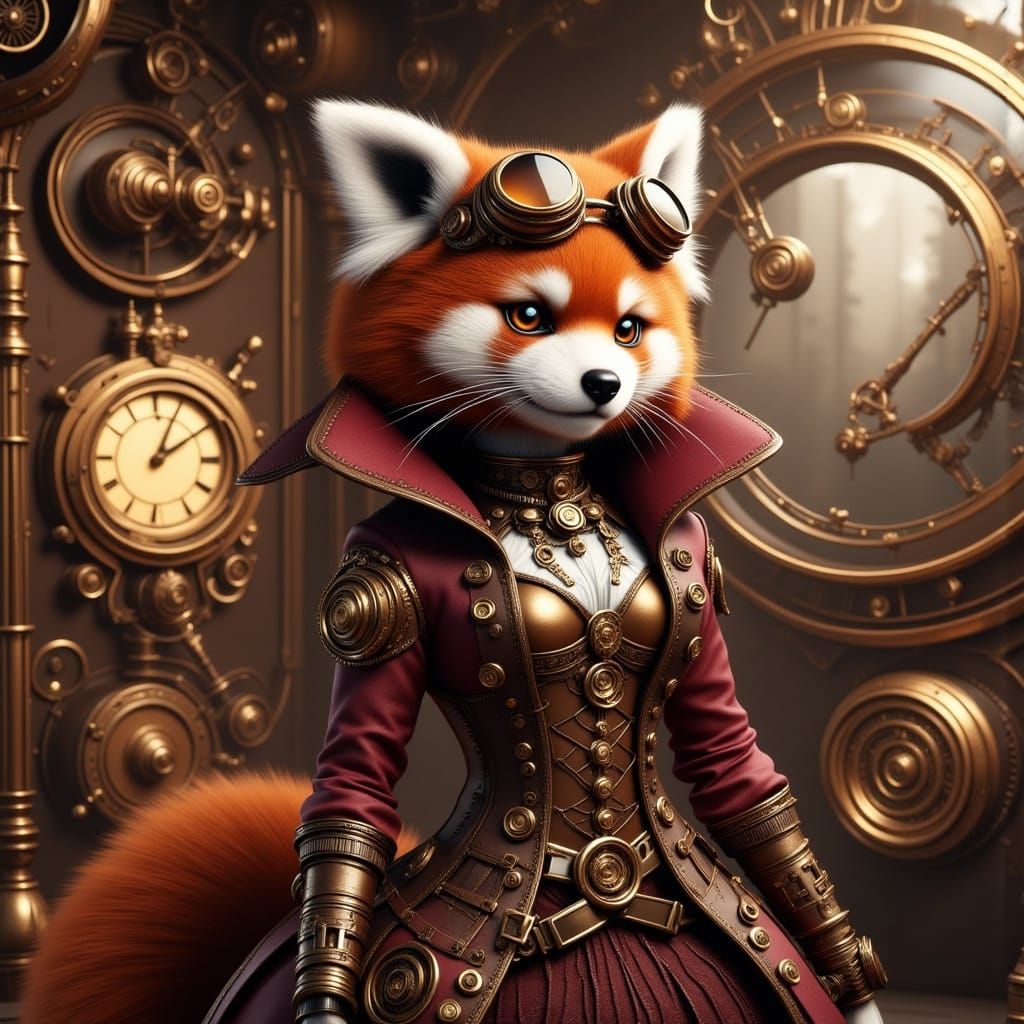 ✨Steampunk Red Panda Princess✨