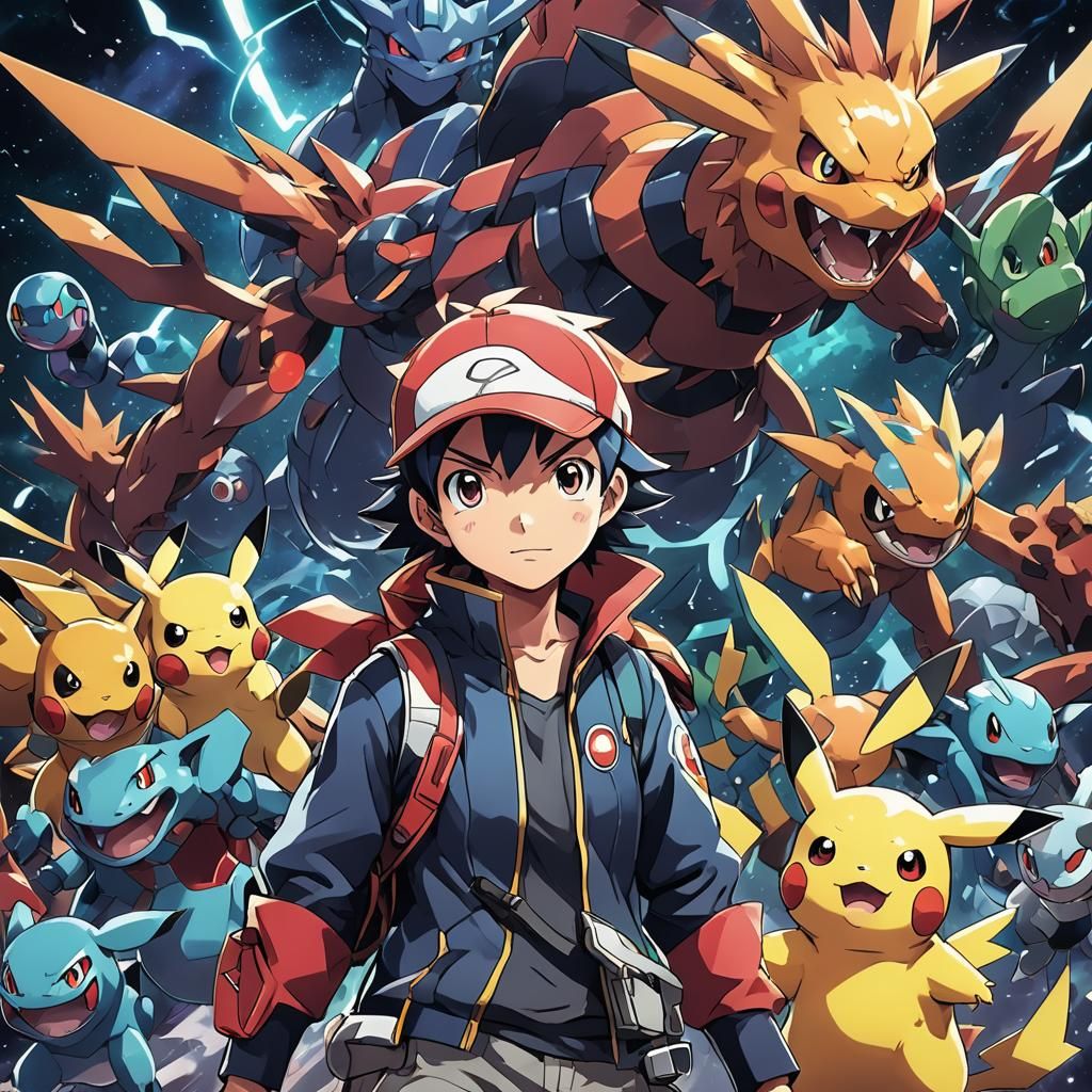 Anime Pokemon Manga Scan in Studio Trigger Style