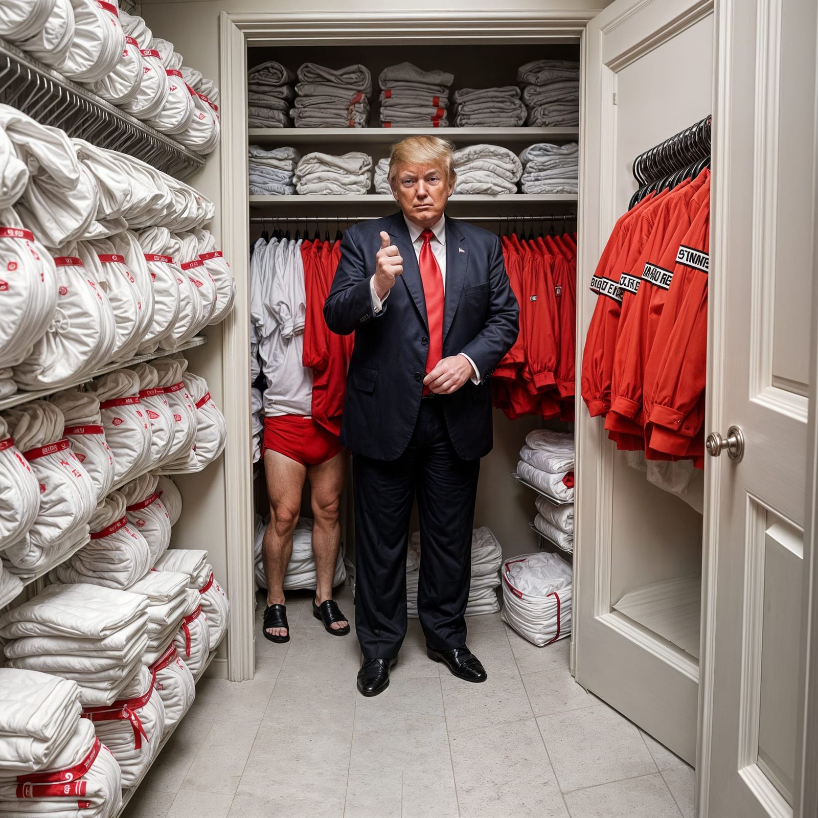 Donald Trump's Adult Diaper Collection in a Politician's Clo...