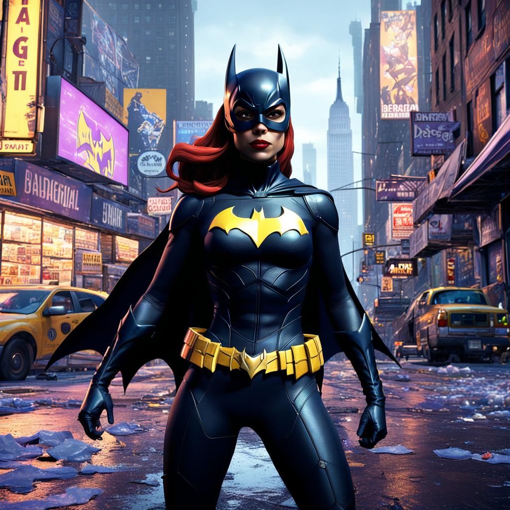 Batgirl in Front of Bodega, Unreal Engine Art