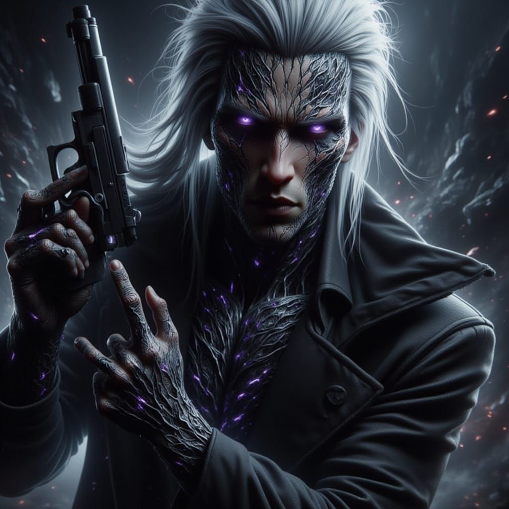 Male Assassin Portrait in Warhammer 40k Style