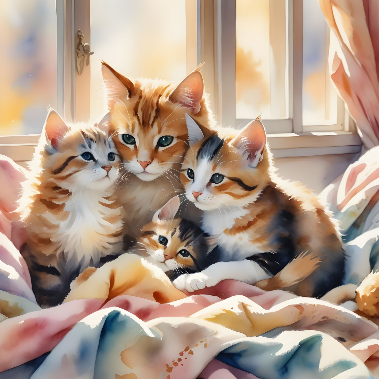 AI Generated Cats and Kittens Image