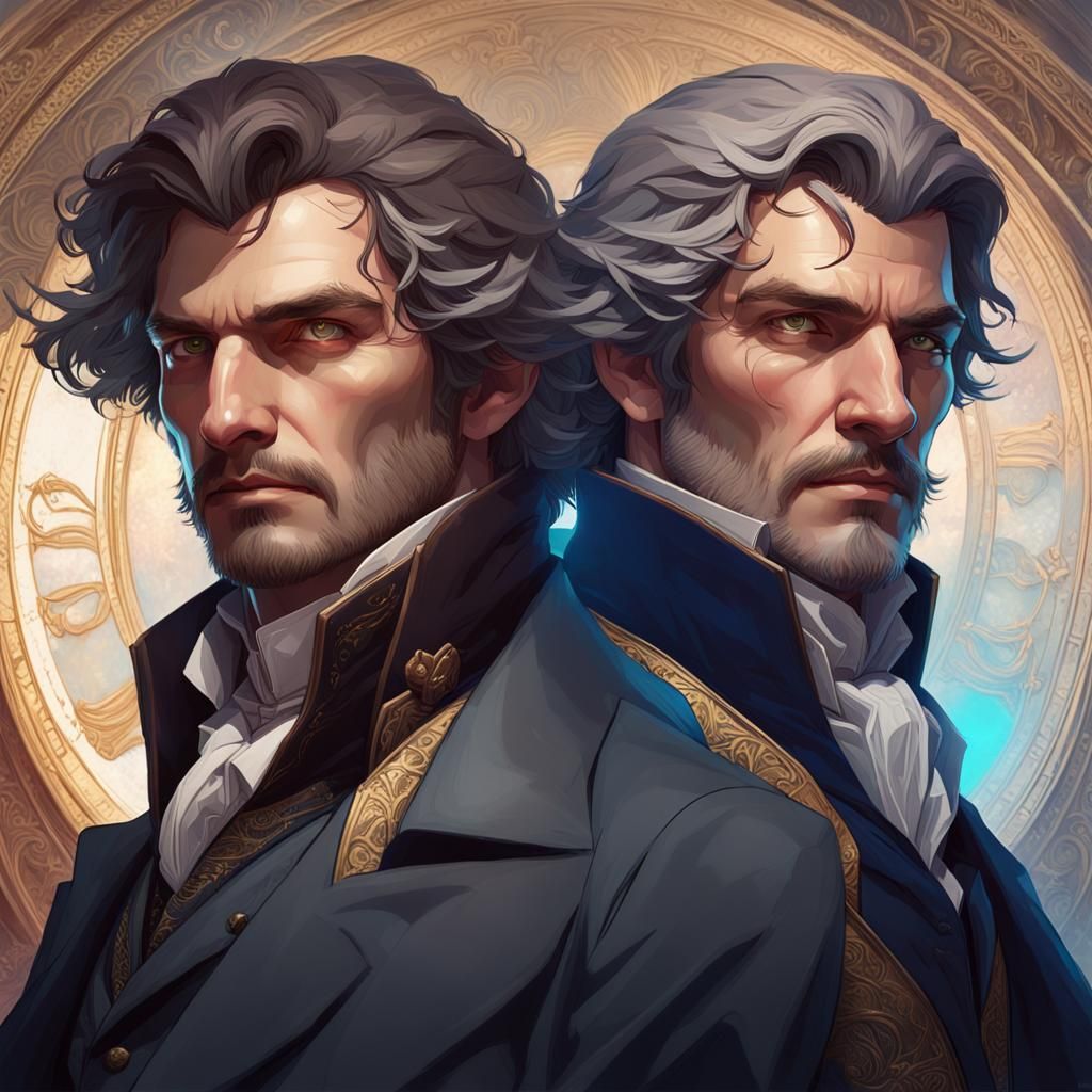 Edmond Dantes and the Count: Hyperdetailed Portrait