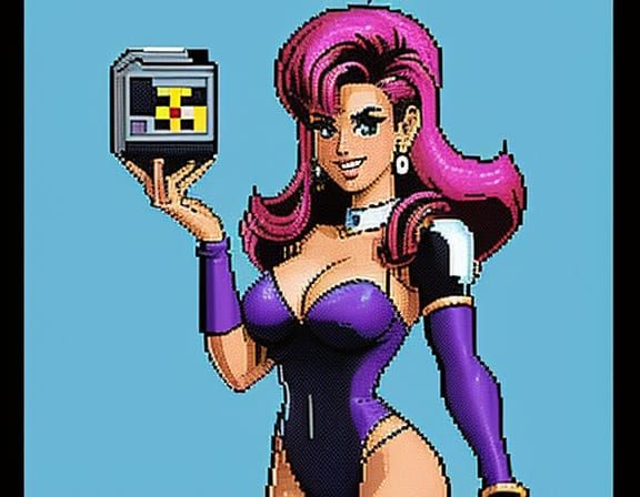 Boobarella: 90s NES Heroine in Pixel Art