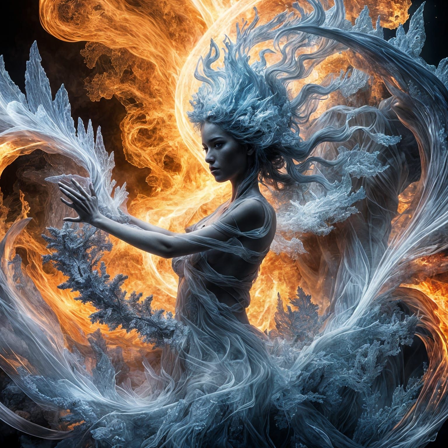 photography, double exposure, transparent layers, multilayer...