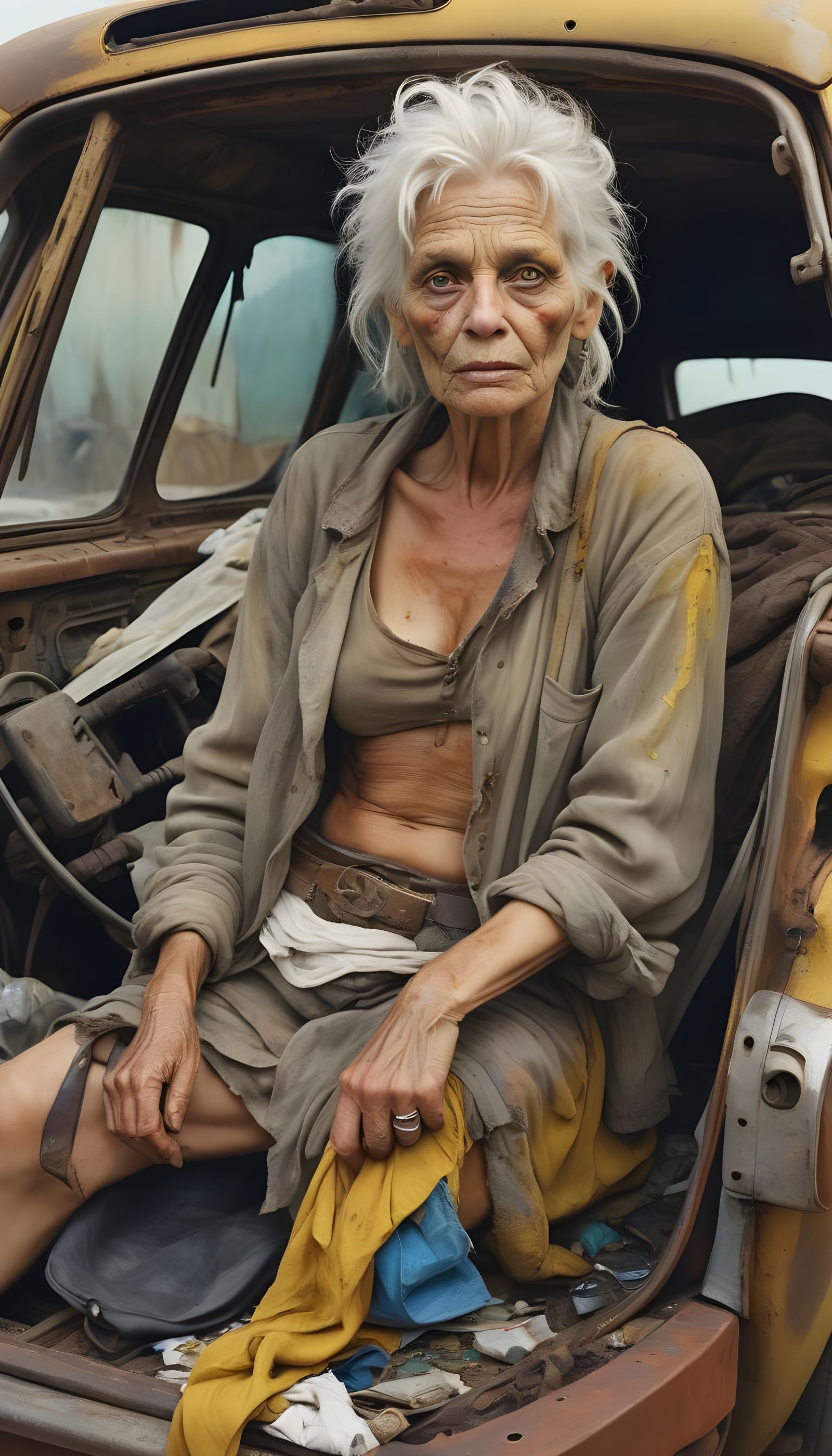 Ethereal Portrait of a Gritty Old Vagabond