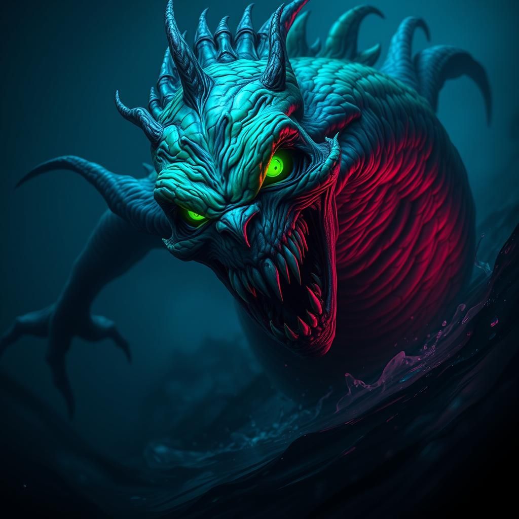 Terrifying Siren Mermaid Jumps from Murky Depths