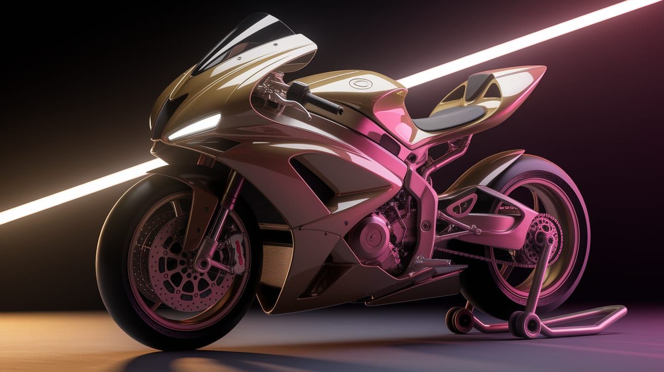 Cyberpunk Xenomorph-Inspired Super Bike in Cosmic Horror Aes...