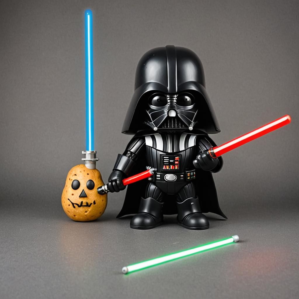 Darth Tater: Vader as Mr. Potato Head with Lightsaber
