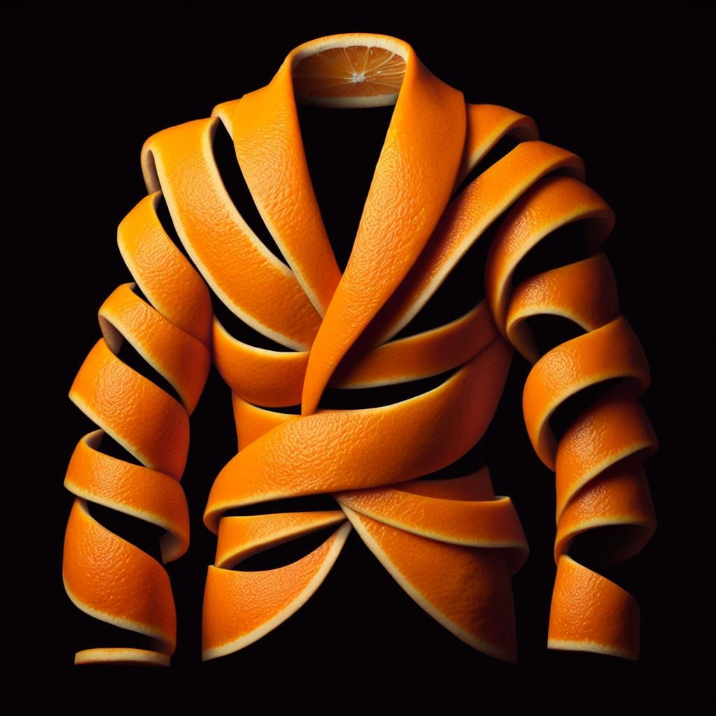 Surreal Orange Peel Jacket Inspired by Dutch Art