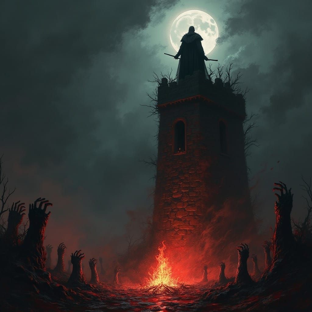 Dark Gothic Ruler Surveys His Tortured Realm