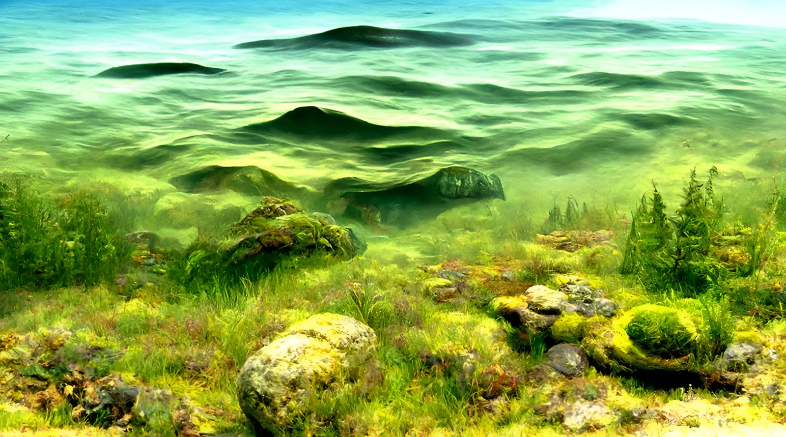 Underwater Landscape Vista Inspired by Landscape Photography