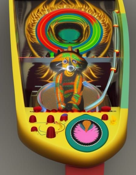 Rastafarian Raccoon Pinball in Macabre Crypt