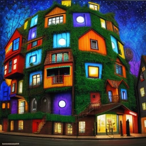 Angler Fish Oil Painting in Pop Surrealism Style