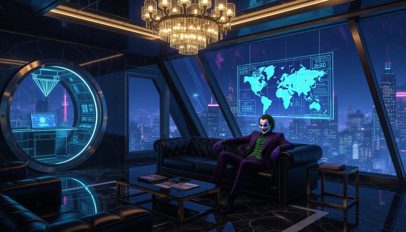 Cyberpunk Penthouse Hideout of The Joker