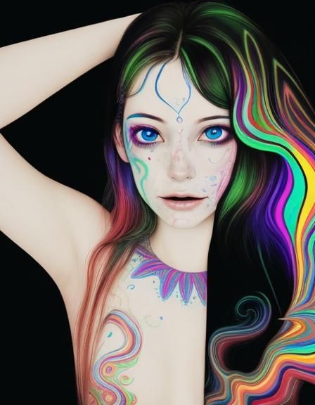 Psychedelic Abstract Image Generated by AI