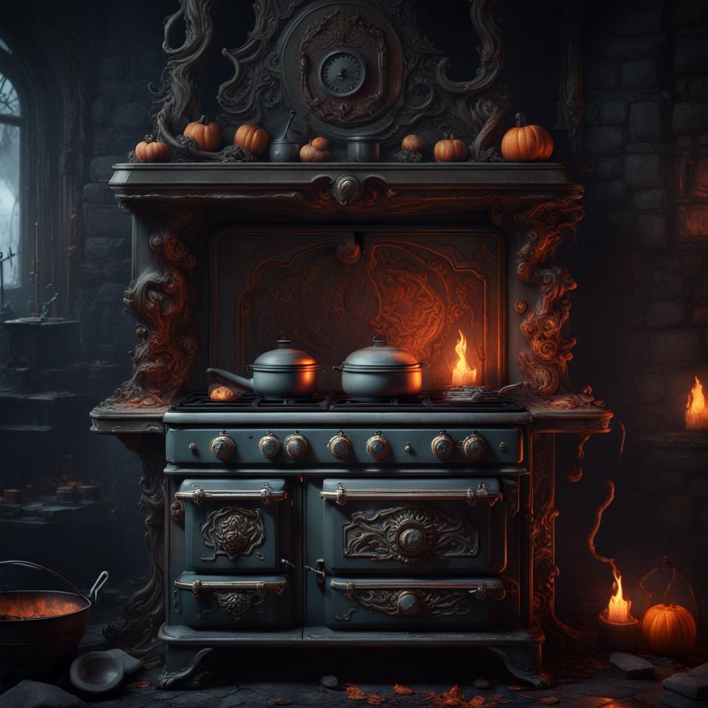 Spooky Stove in Detailed Matte Painting