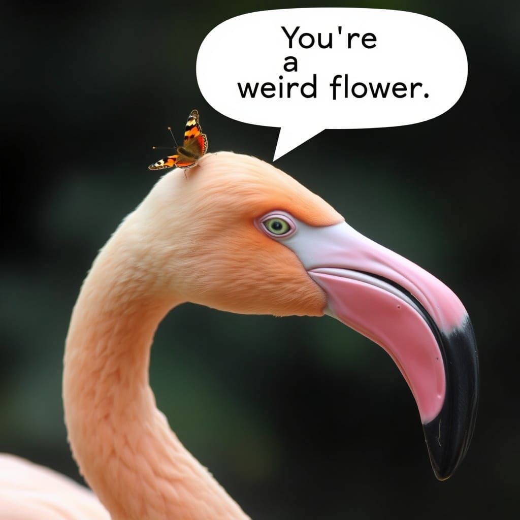 Butterfly's Surprise: Flamingo Flower Discovery