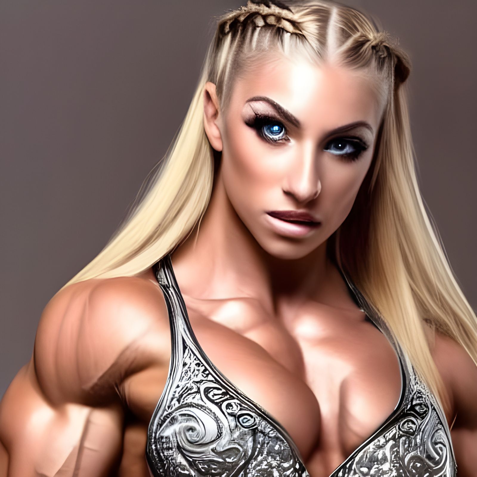 Armored Goddess with Broadsword in Bamboo Field