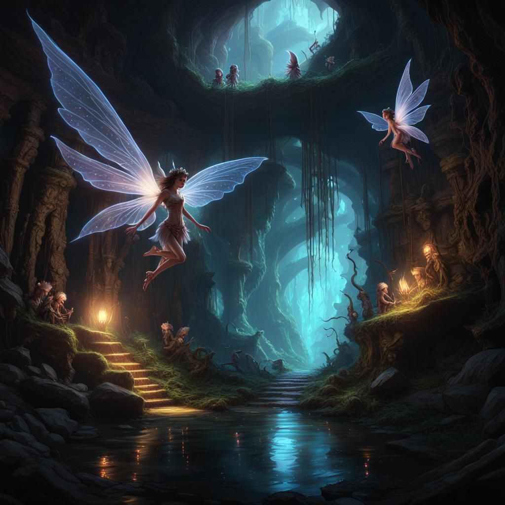 Luminescent Fairies Descend into Faery Realm