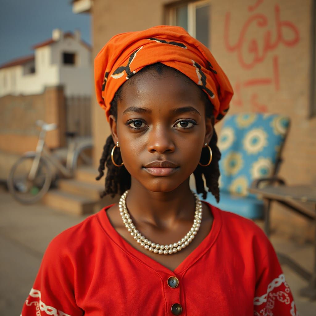 Portrait of a Black Nigerian Teenage Girl