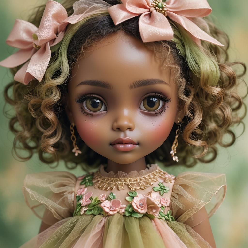 Hyper-Realistic Blythe Doll in Dreamy Digital Art