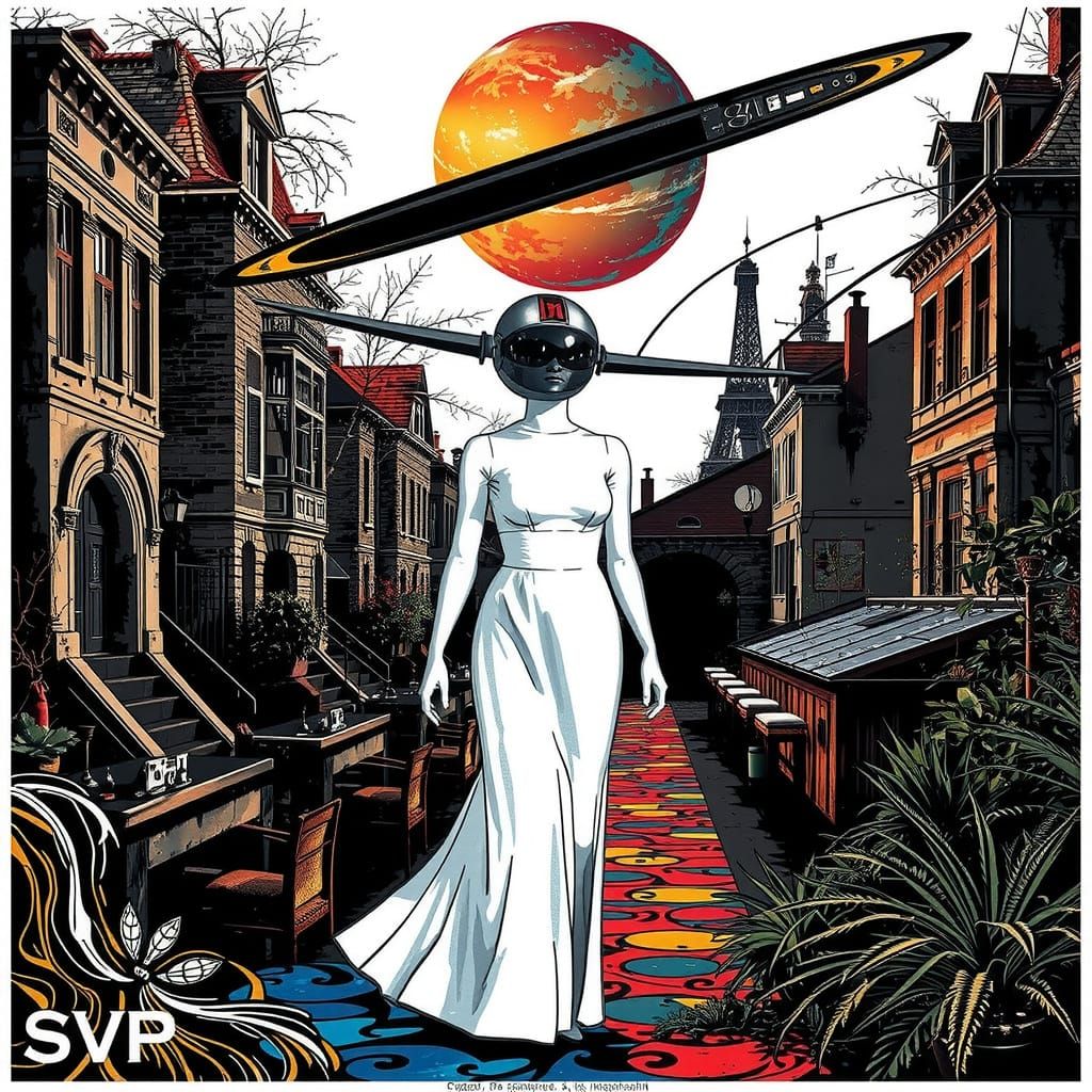 Planet Divided: 3D Render in Abstract Style