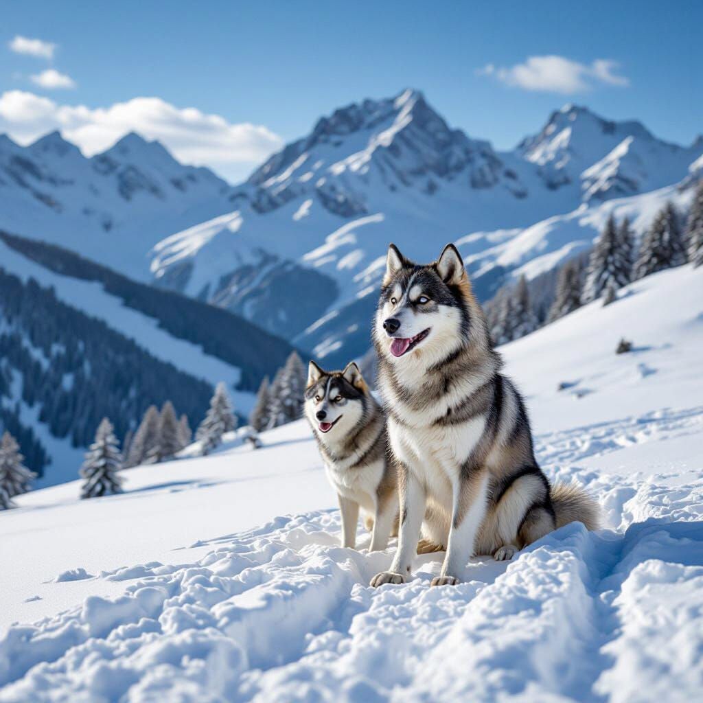 Alpe Suise Loup Majestic Mountain Landscape