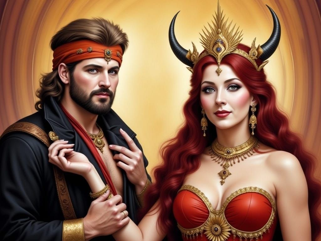 Jezabelle and Ahab <lora:Classic style photos:1.0>