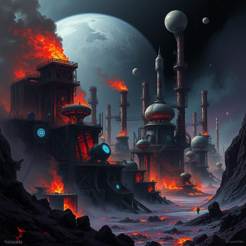 Industrial Apocalypse on Planet Hellgrace in Gritty Cyberpun...
