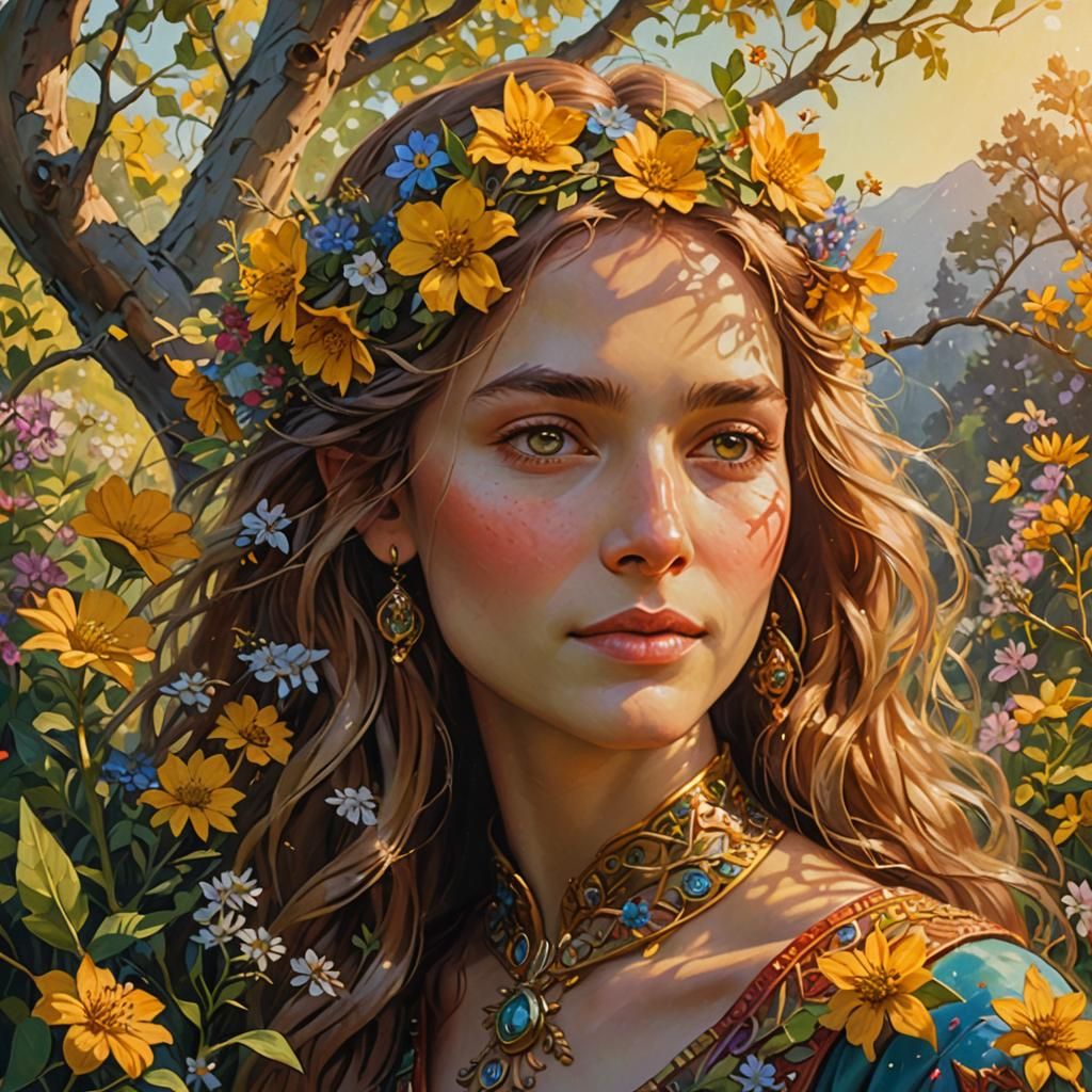 Eonar the Life-Binder Portrait in Oil Painting