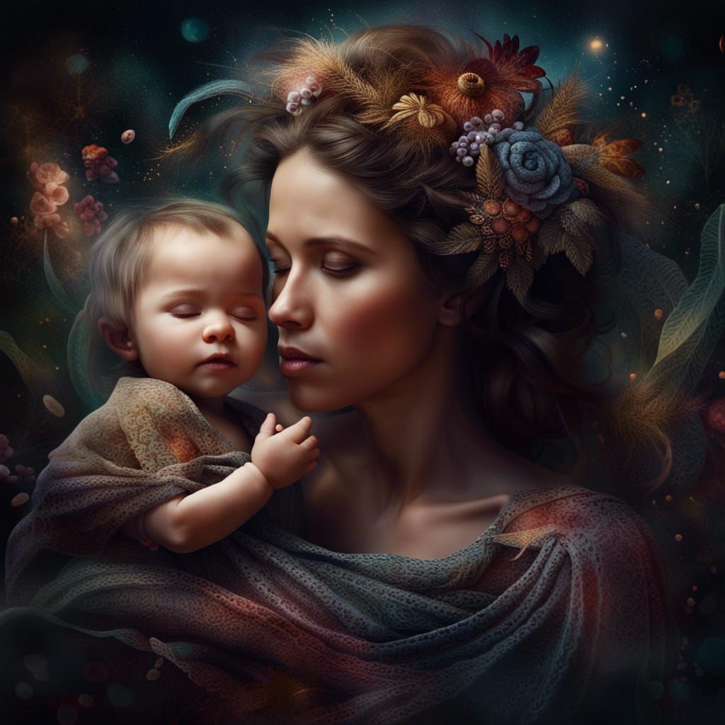 Mother and Child: A Fantastical Matte Painting