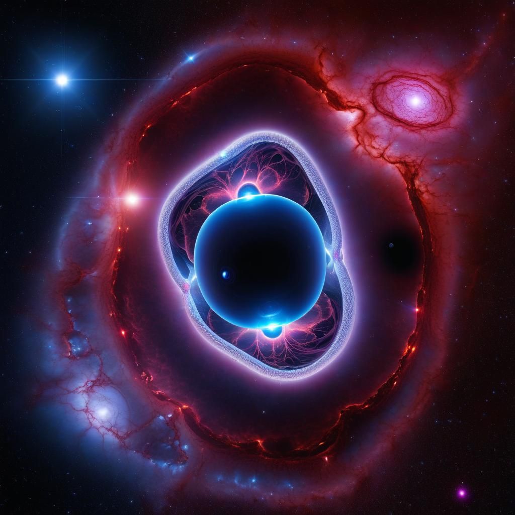 Extraterrestrial Embryo in Cosmic Nightscape