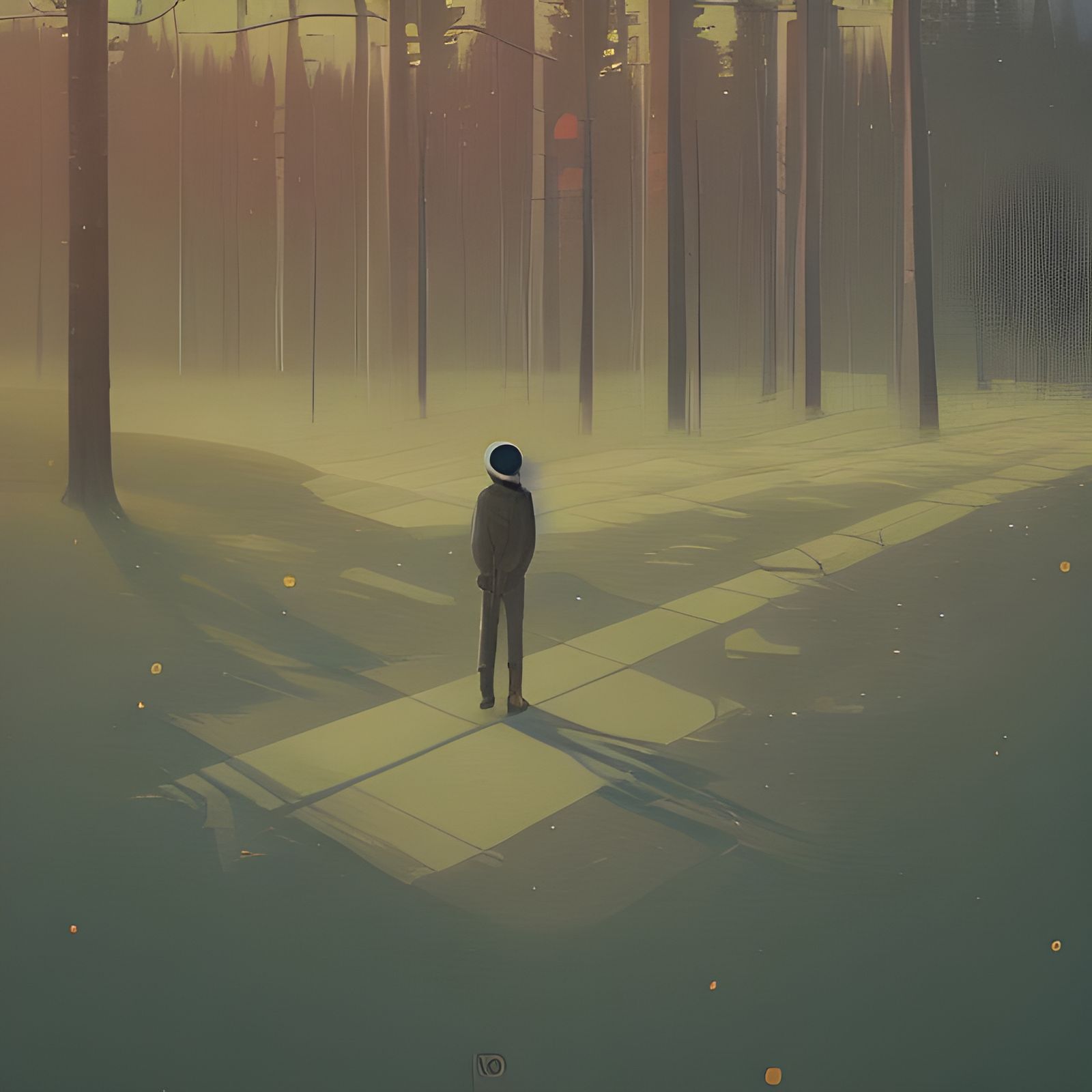 Surreal Landscape Illustration in Modern European Style