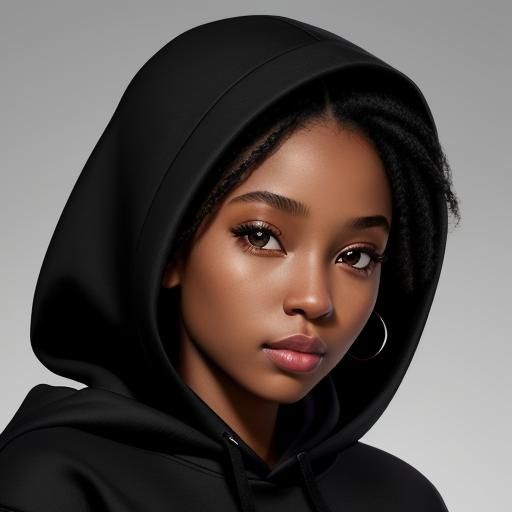 Black Hoodie Mockup: Natural Lighting, Photo Realistic