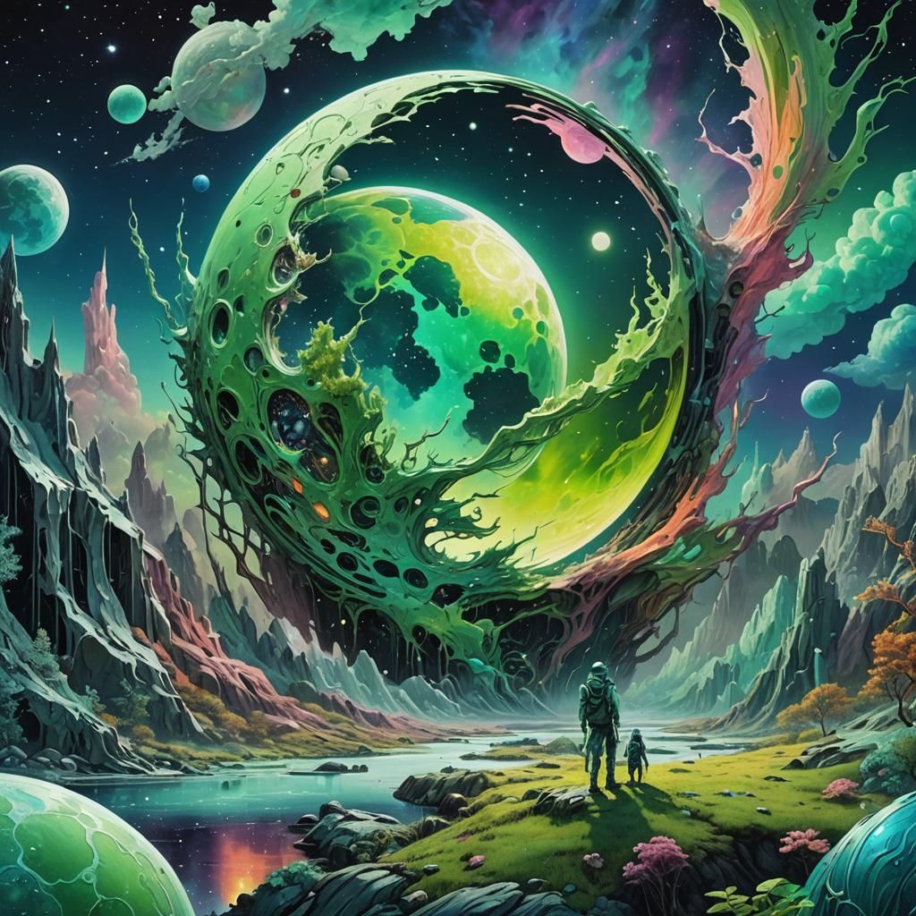 Metallic Species on Distant Planet with Green Moon