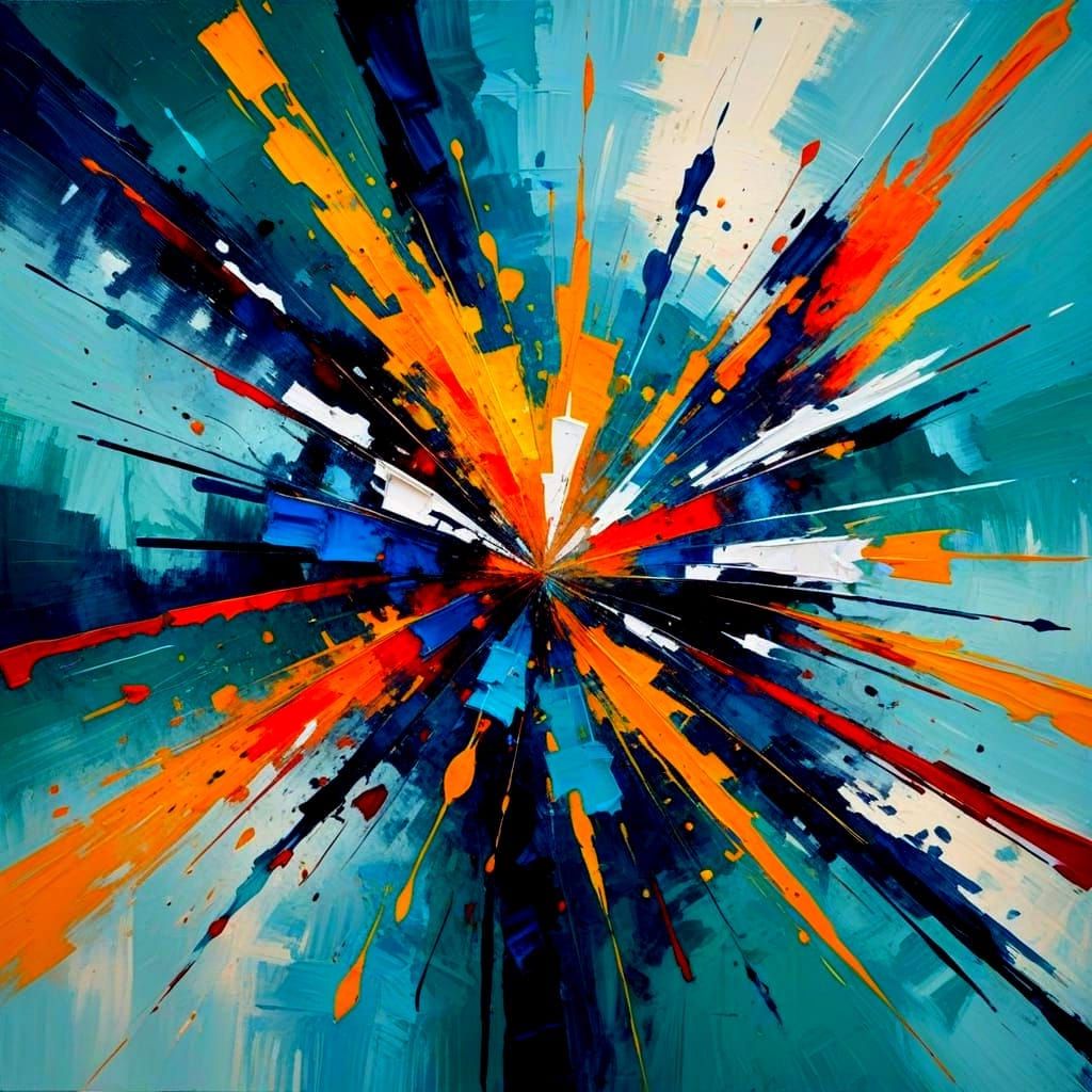 Vibrant Abstract Impressionist Art Piece