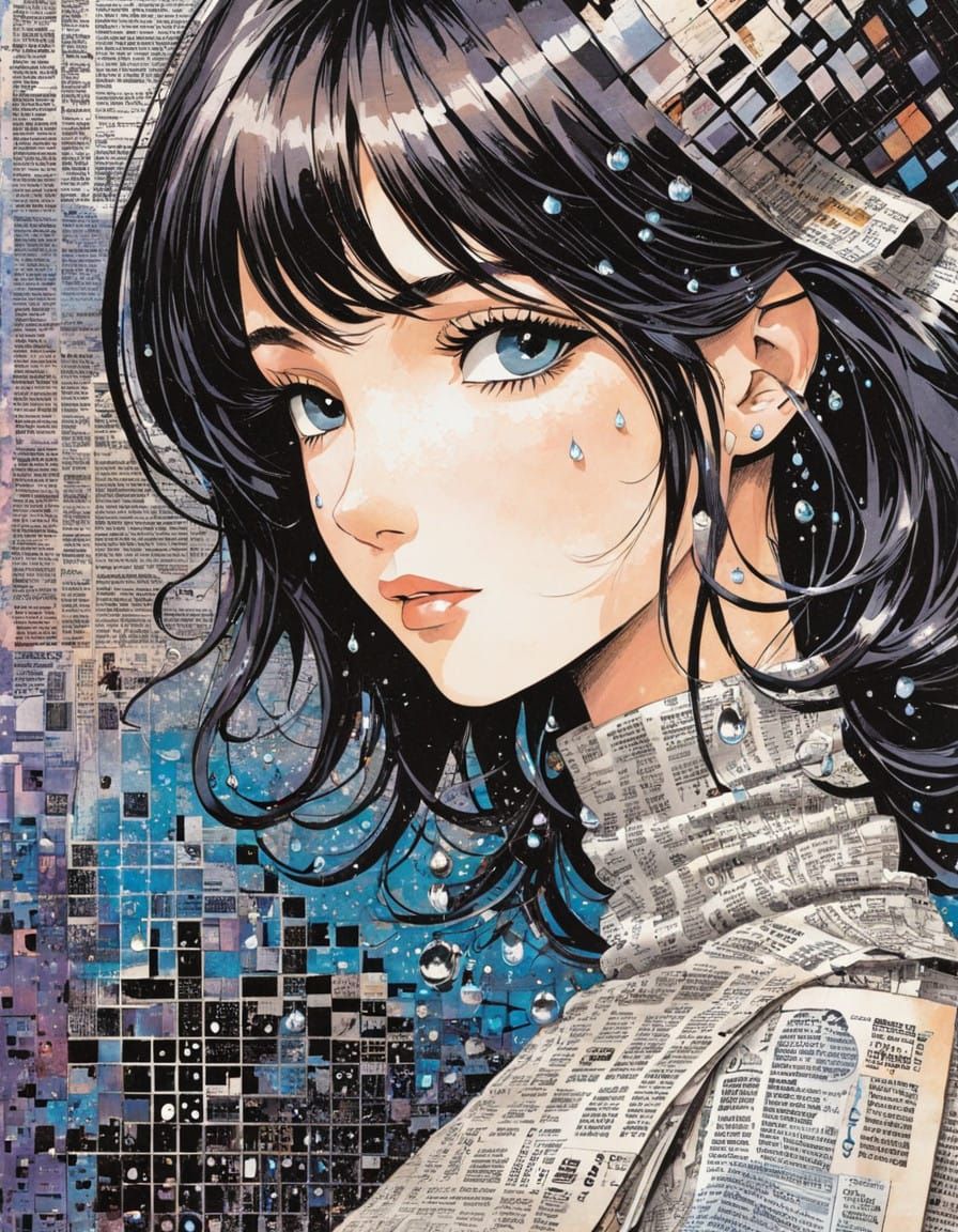 dreamscape, droplets, turtleneck