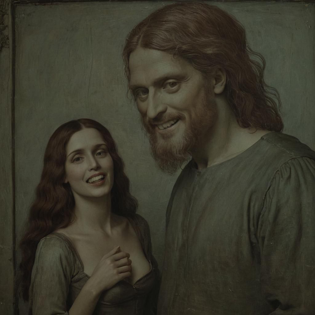 Iridescent Date in Post-Raphaelite Style