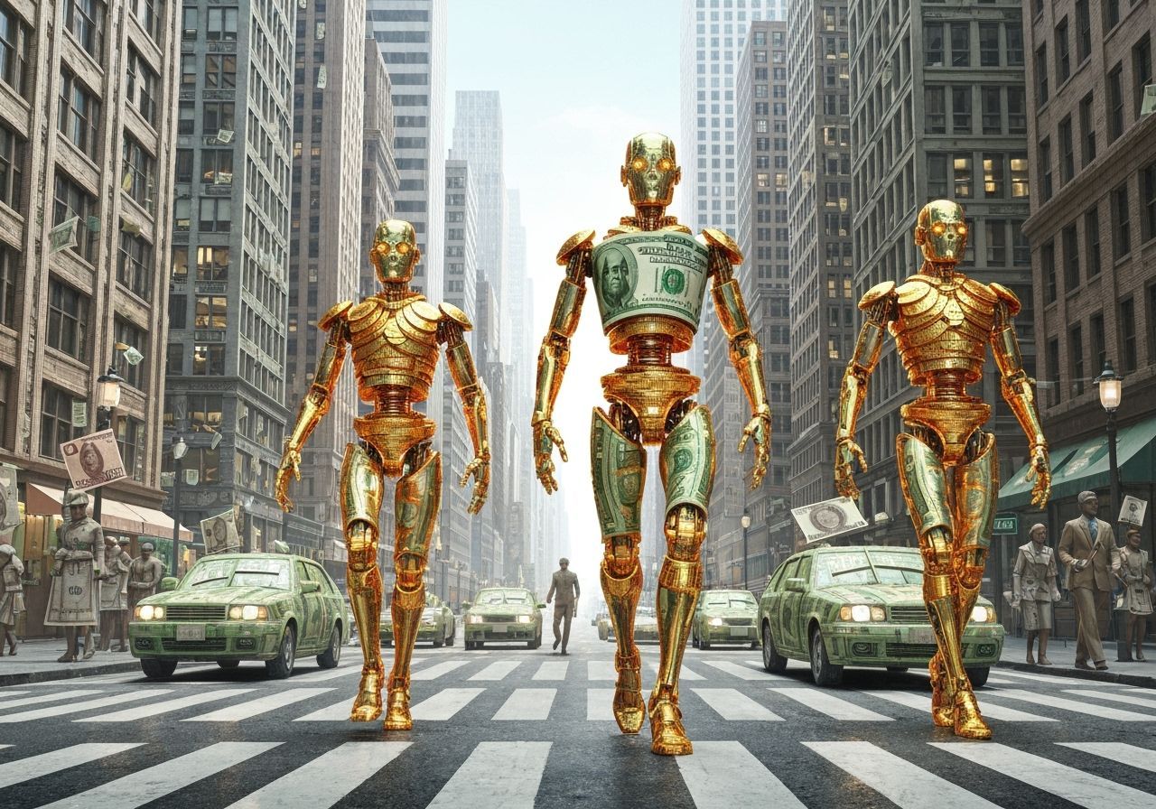 Golden Robots in a City of Cash