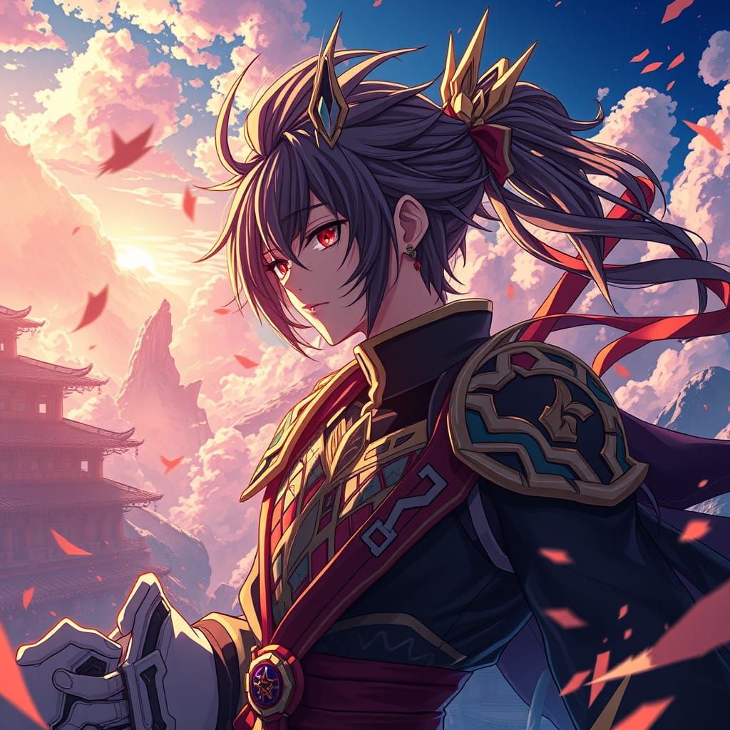 Anime Artwork in Vibrant Studio Trigger Style