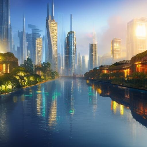 Futuristic New York City: Ecology Meets Hyperrealism