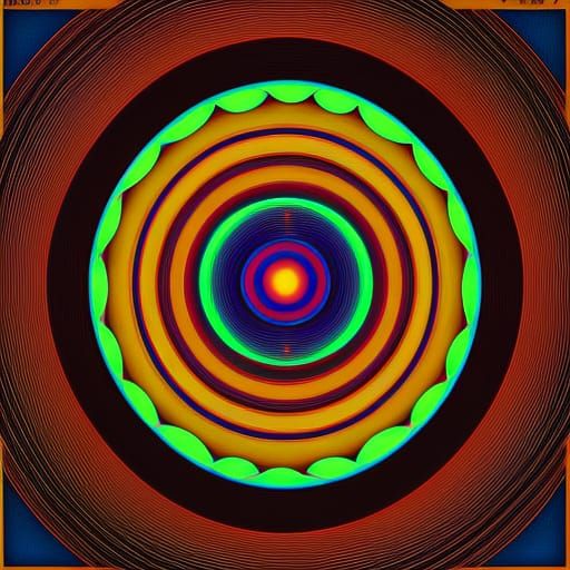 Psychedelic Hypnotic Visual Illusion in Pop Art Style