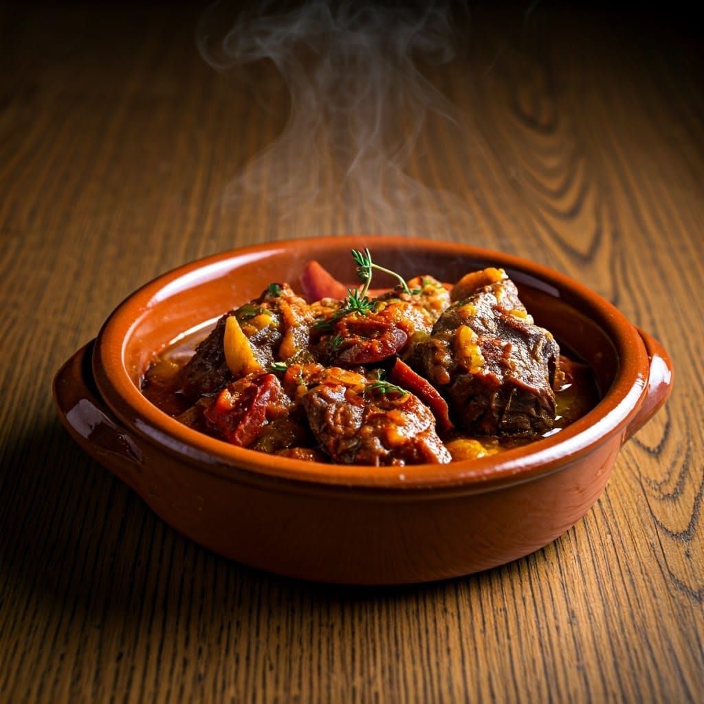 Spanish Countryside Stew in Rustic Style