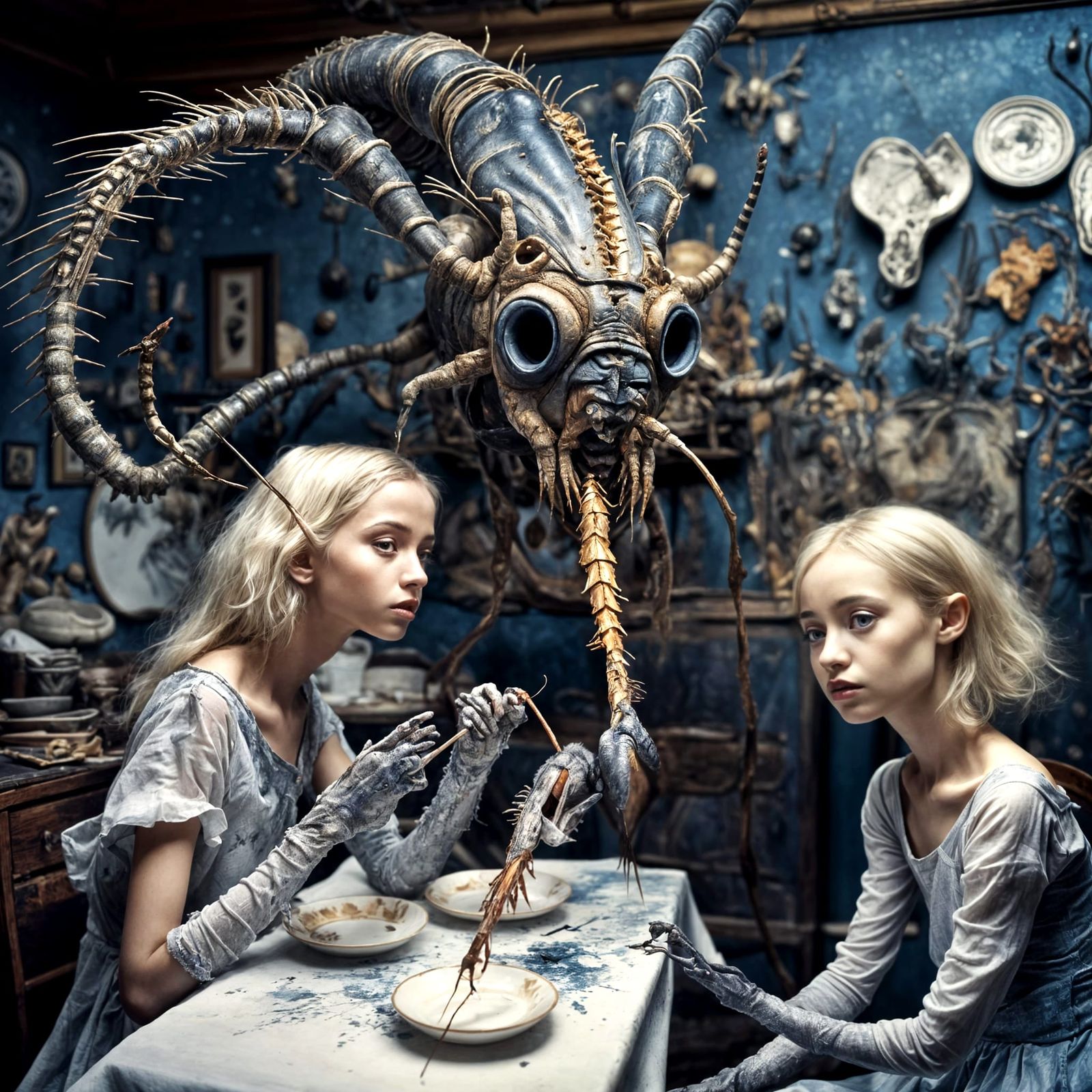 Exotic Aliens and Pets in Surreal Hyperrealism