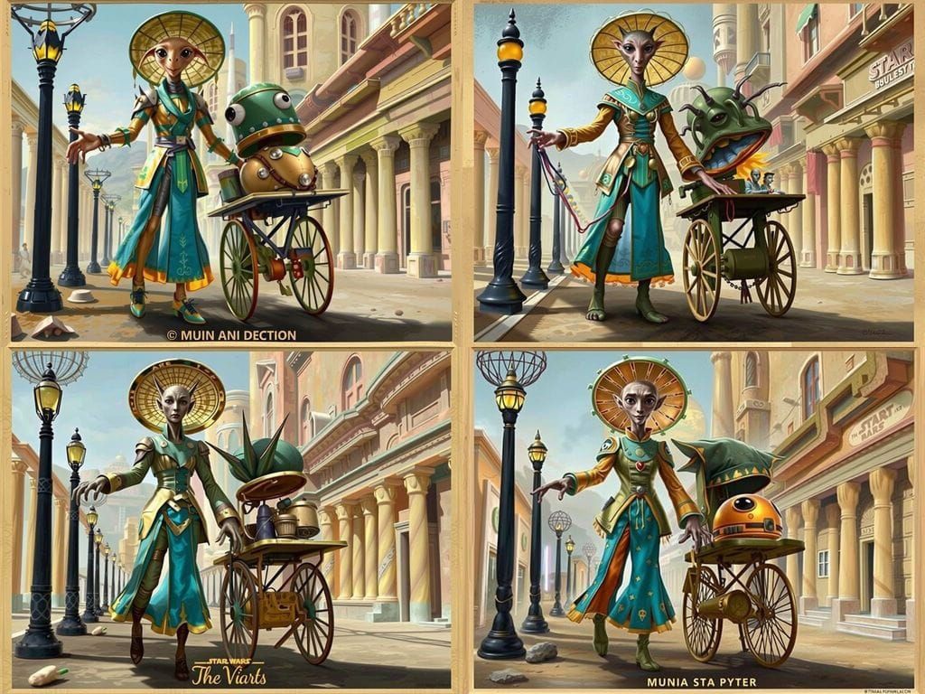 Muun Alien on Tatooine in Star Wars Style