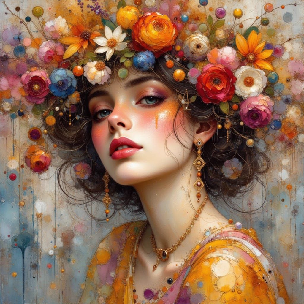 London Flower Seller: Emotional Portrait in Oil