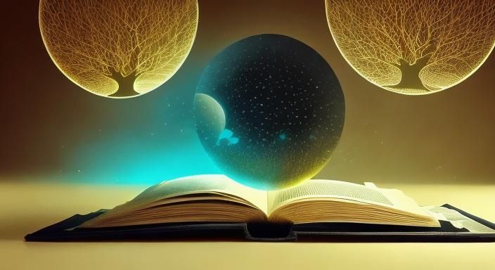 Optical Illusion Book Homes in Mystical Style